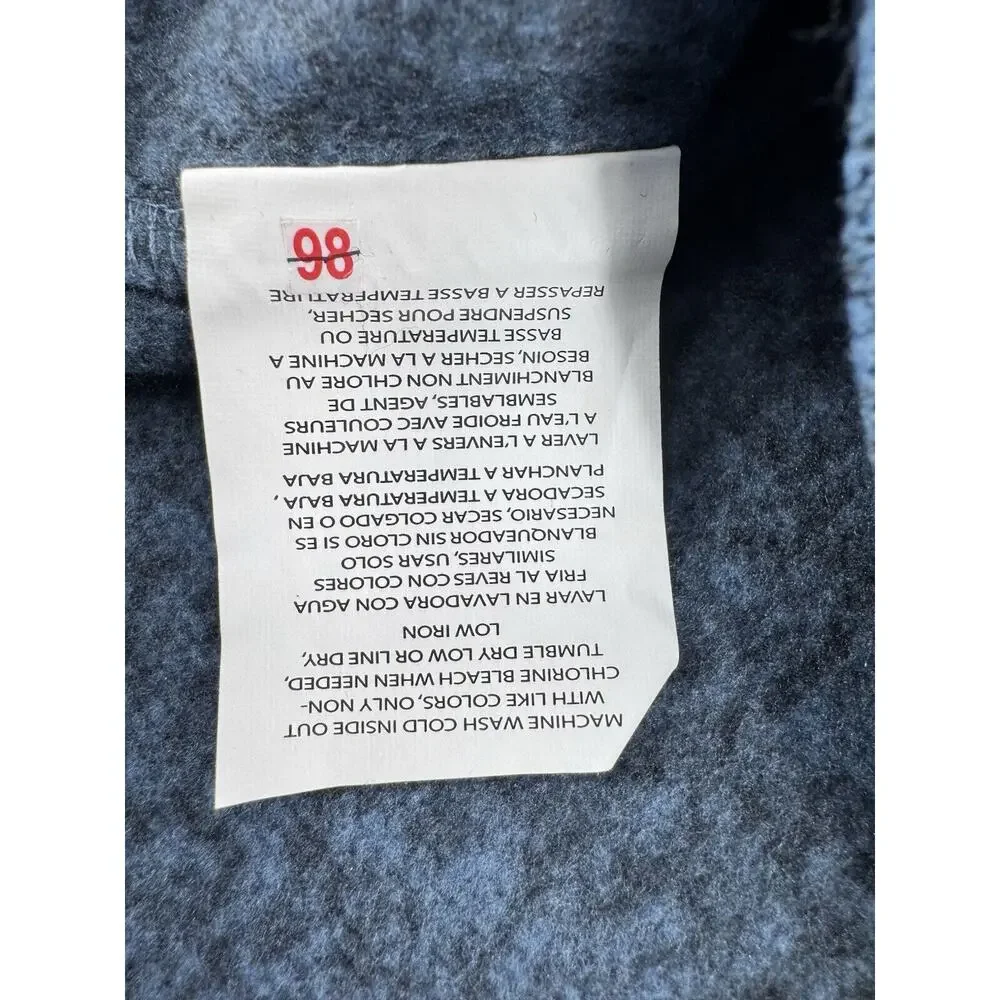 Wrangler George Strait Fleece Sweater Mens Sz M Western Work Farm Blue 1/4 Zip - Picture 14 of 15